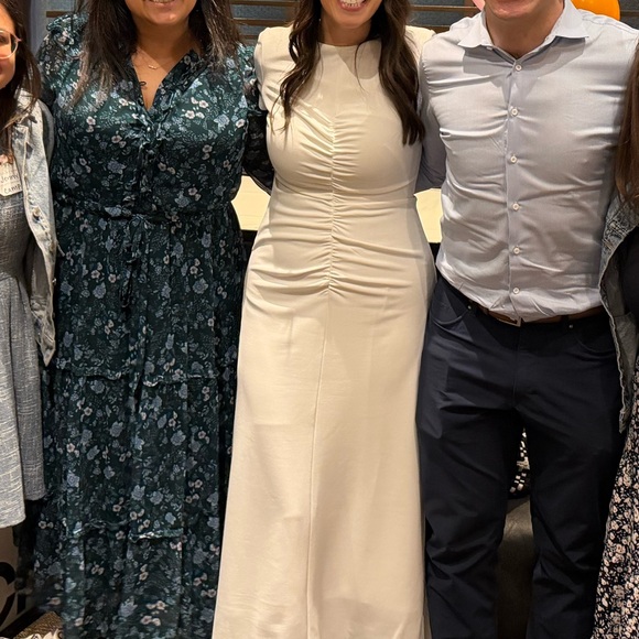 Reformation Anthropologie Fior Di Latte White Midi Dress - Picture 4 of 5